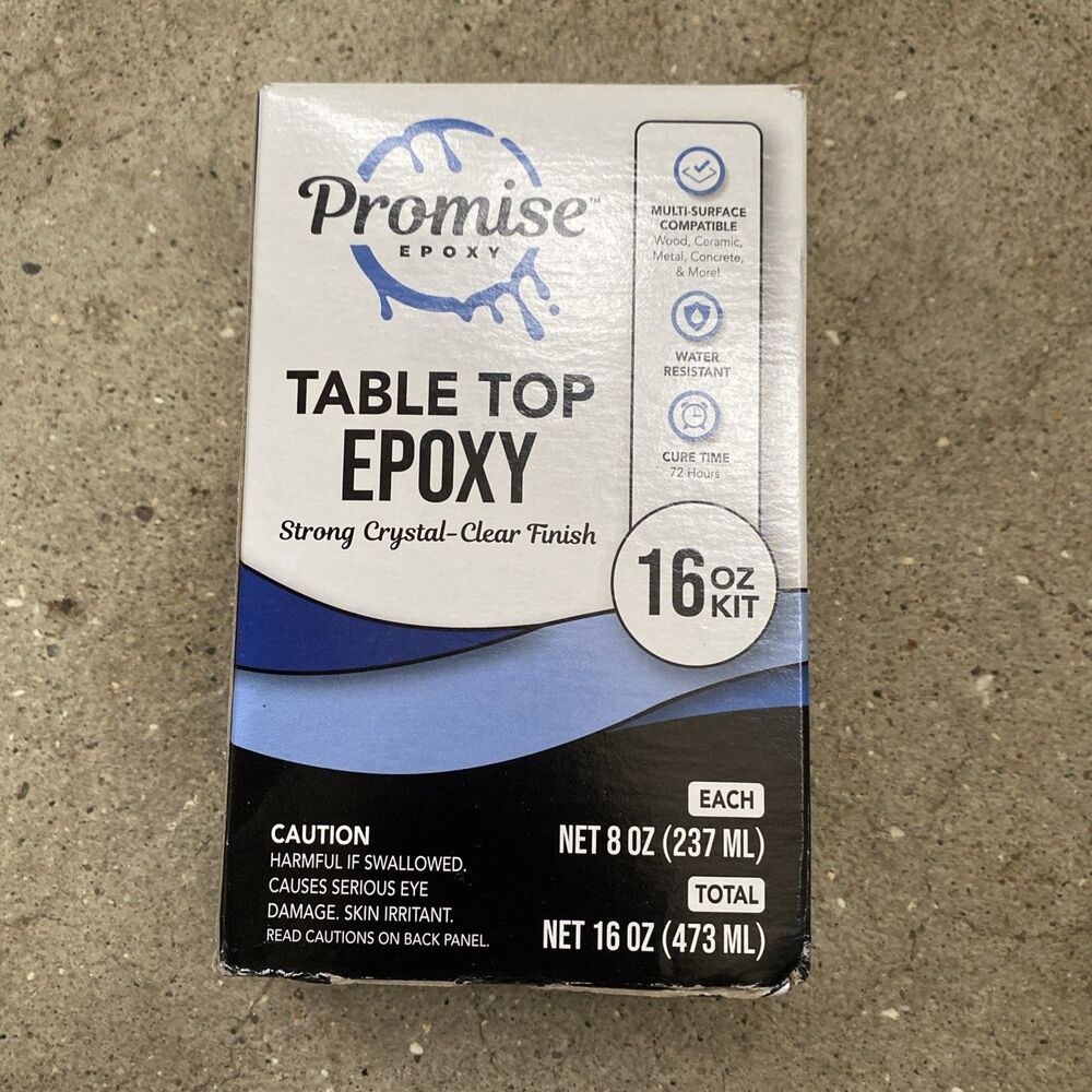 Table Top Epoxy Resin Kit 16 Oz - Crystal Clear, Leveling, Food Safe for Bar ...